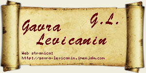 Gavra Levičanin vizit kartica